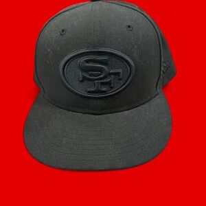 New Era 59FIFTY Black on Black 49ers NFL Cap